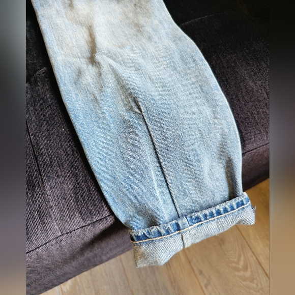 NEUW Distressed Blue Jeans Straight Leg High Waisted - Picture 5 of 7
